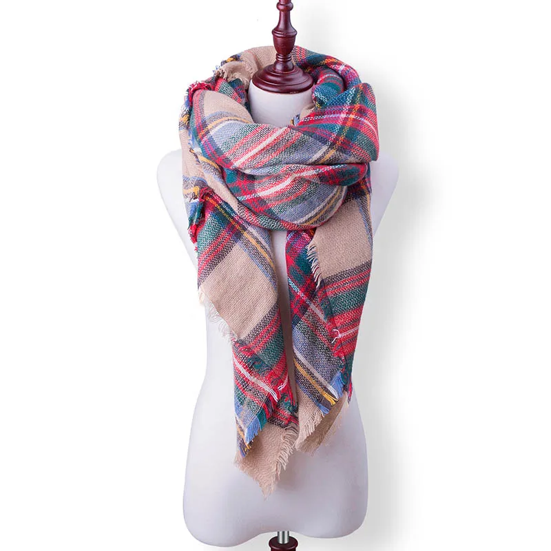 WISHCLUB Для женщин зимний шарф для Для женщин кашемировый шарф и шаль Для женщин Одеяло тёплый шарф-шаль Поддержка оптом и в розницу - Цвет: B6