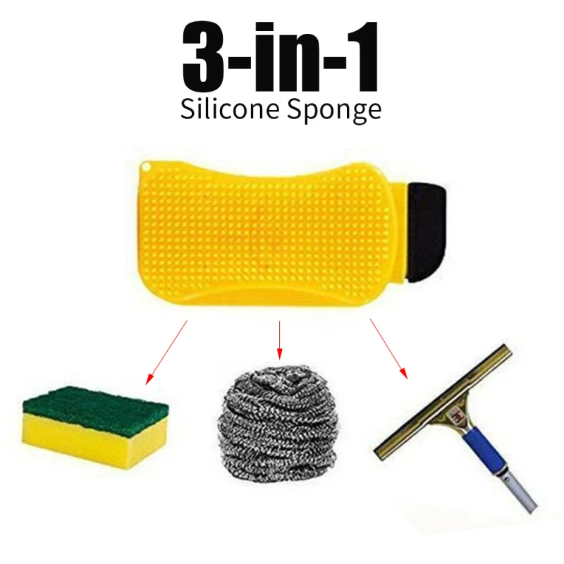 Re-Kitch™ 3-in-1 Premium Silicone Kitchen Sponge – Re-Kitch.