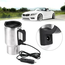 

Car Electric Water Heater Mug 450ml Stainless Steel Heat Insulation Mugs Heated Kettle Cups Outdoor Travel Camping Water Cup