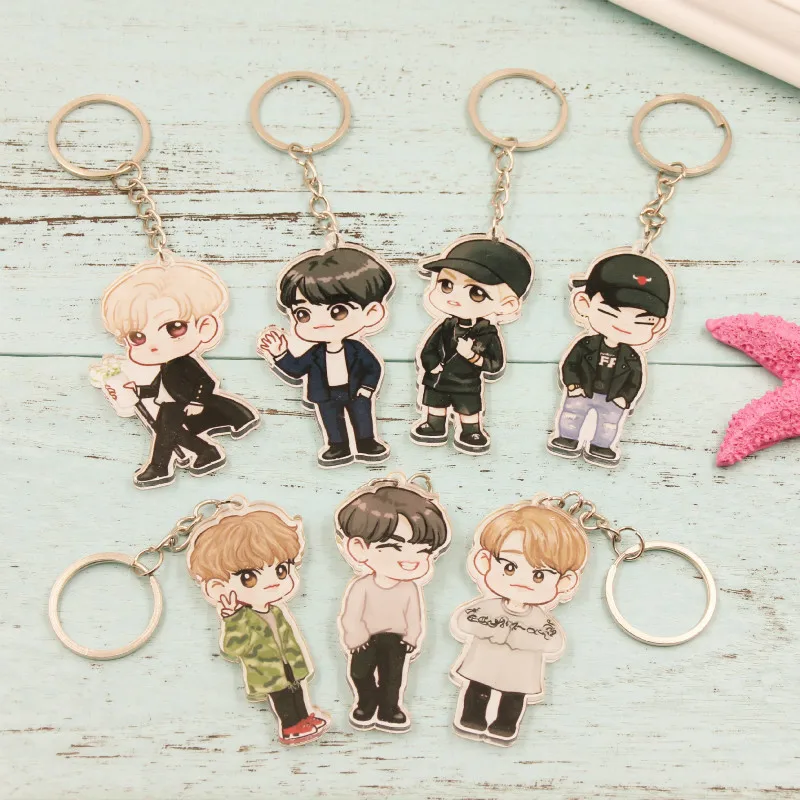 2021 Kpop GOT7 альбом Джексон JB Марк пластиковый Q стиль брелок Брелок подвеска