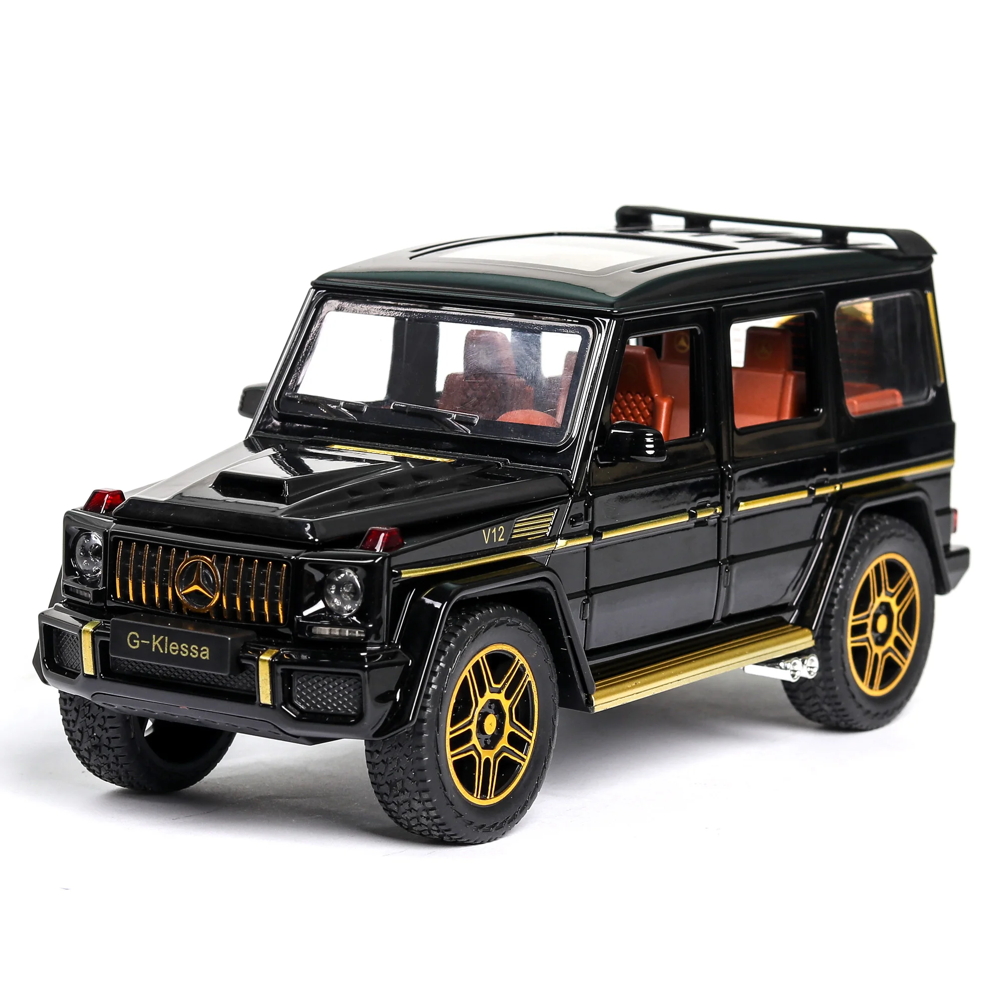 1:24 Высокая Имитация G63 бен литой под давлением металлический игрушечный автомобиль модель колеса высокая имитация звуковой светильник вытяжной автомобиль коллекция детских игрушек - Цвет: 24031H no box