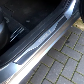 

For MAZDA 3 AXELA 2014 15 2016 2017 2018 2019 Door Sill Scuff Plate Trim Stainless Steel Welcome Pedal Protector Car Accessories