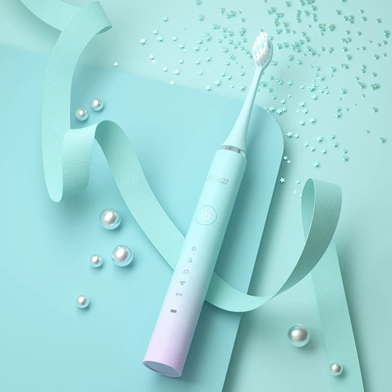 SEAGO Ultrasonic Sonic Electric Toothbrush 5 Mode USB Rechargeable Electronic Tooth Brush Waterproof Teeth Whitening Travel Case SEAGO Ultrasonic Sonic Electric Toothbrush 5 Mode USB Rechargeable Electronic Tooth Brush Waterproof Teeth Whitening Travel Case