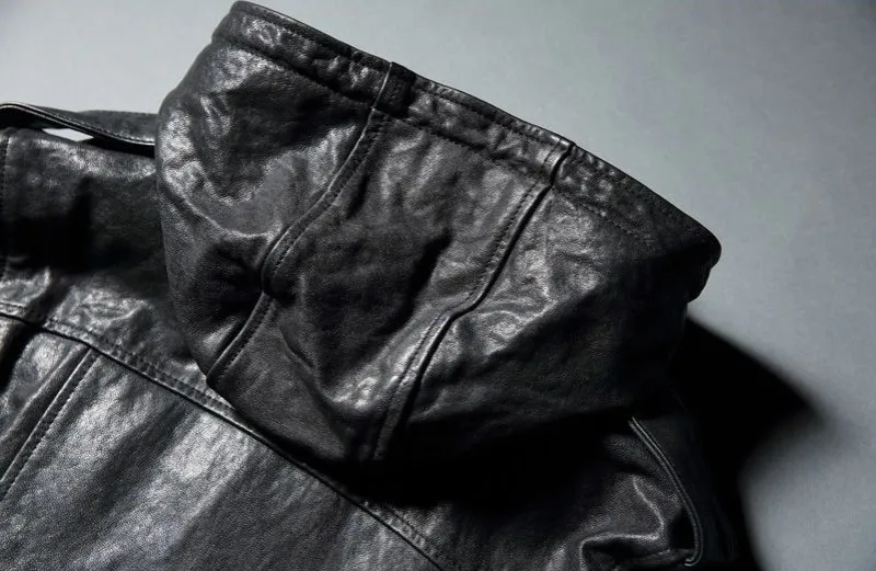 Большой 5XL мужской свитер шляпа охотничья кожаная куртка настоящий карман slack BIC пальто Роскошная Осенняя зимняя кожаная куртка мотоциклетная