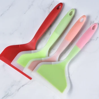 

Silicone Spatula Beef Meat Egg Kitchen Scraper Wide Pizza Shovel Non-stick Turners Food Lifters Home Cooking Utensils