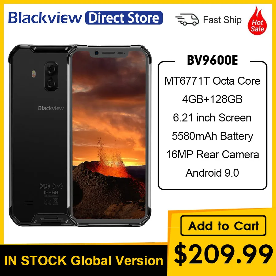 Blackview BV9600E MT6771T(P70) 4GB RAM 128GB ROM 6.21" Octa Core Android 9.0 5580mAh NFC Fast Charging Fingerprint Rugged Smart|Cellphones| - AliExpress