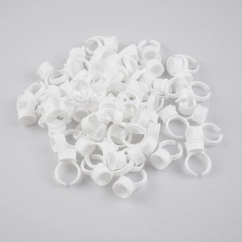 

200 pcs Disposable Easy Ring Makeup Ink Holder for Finger / Cups Tattoo Accessories Container Tattoo Ink