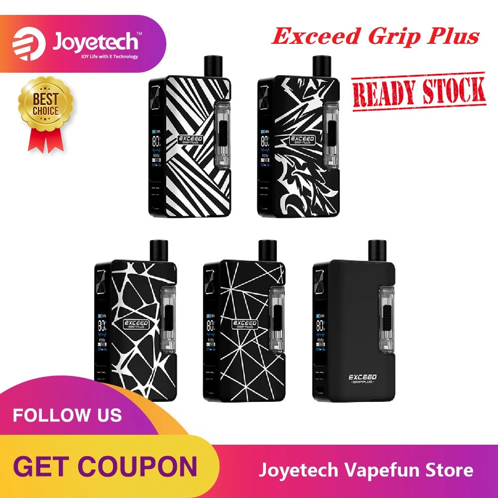Оригинальный комплект Joyetech Exceed Grip Plus 80 Вт AIO подходит для катушки EZ RBA питание от