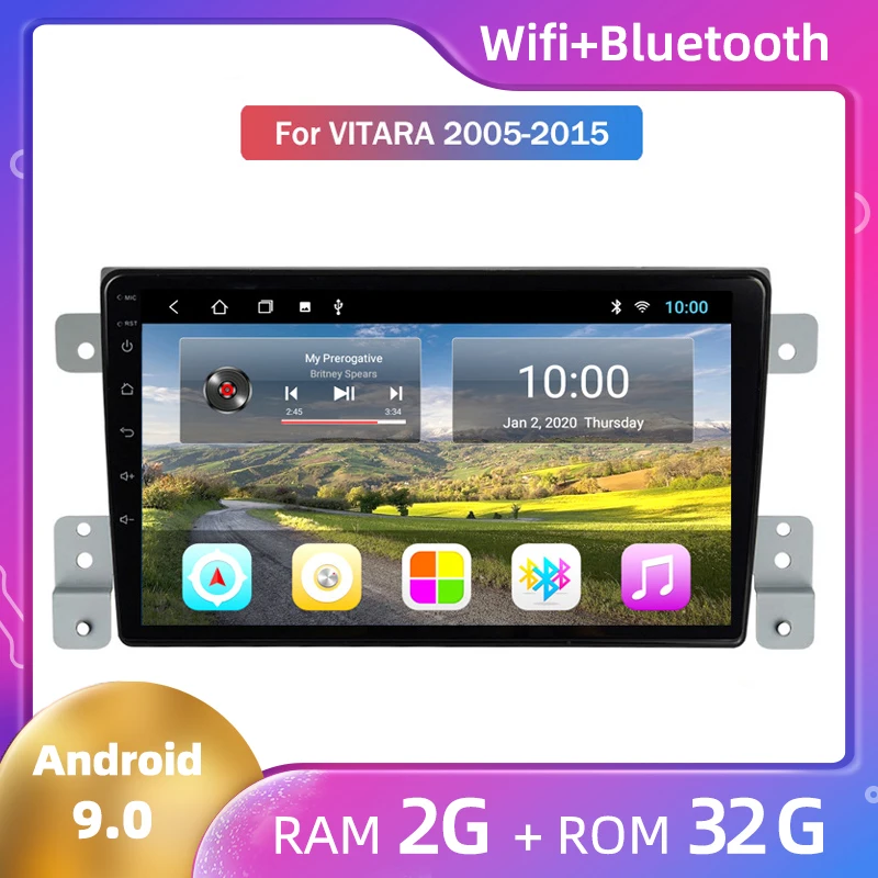 Android 9 для Suzuki Vitara 2005 2006 2007 2008 2009 2010 2011 2012 2013 2014 GPs универсальная навигационная