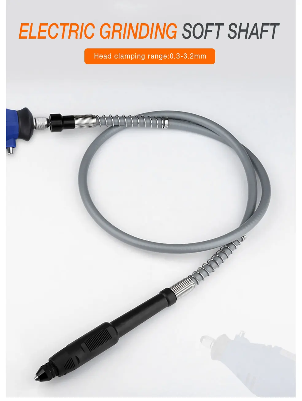 Non-Slip Soft Shaft for 180W Electric Grinder and Dremel Roeam Flex Shaft Non-Slip Soft Shaft for 180W Electric Grinder and Dremel Roeam Flex Shaft