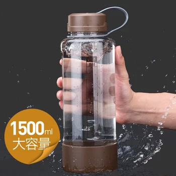 

Outdoor Portable Water Bottle 1000ML High Capacity Fitness Sport Travel Space Cup Transparent Bottle Water Water Bottles DA60SP
