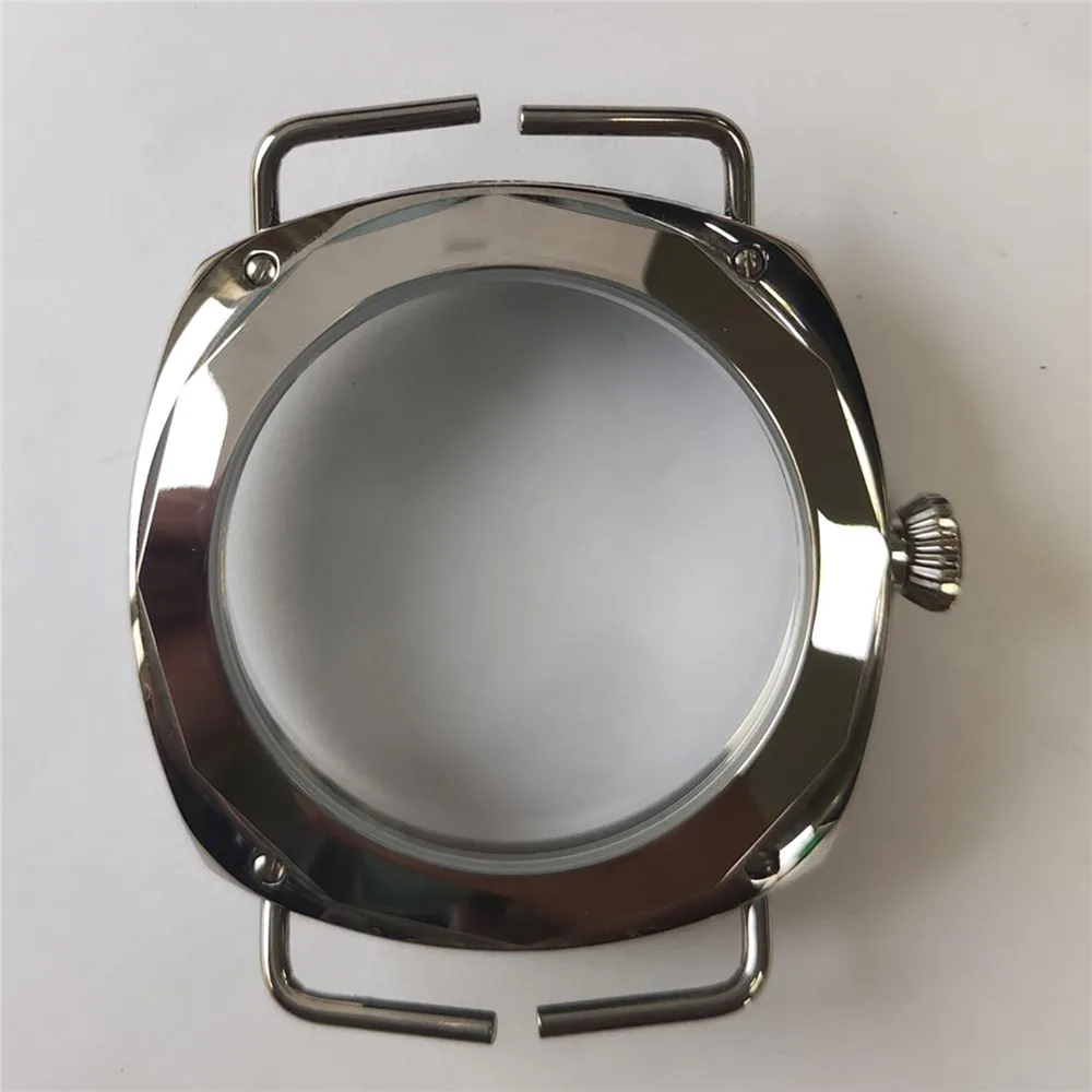 Case para Eta Movimento para St36 Case Inoxidável Esculpida Mão-enrolamento Polido Assista 6497 - 6498 Movimento 45mm 316l Aço - Image 3