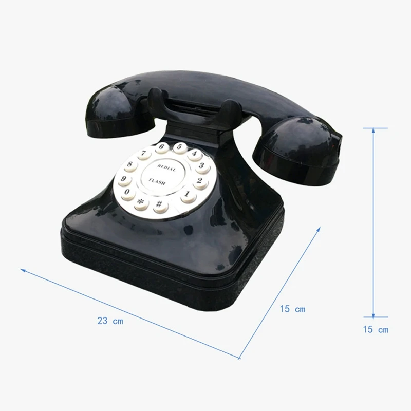 Винтажный телефон Многофункциональный пластиковый домашний телефон Ретро старомодный телефон проводной стационарный телефон офисный домашний телефон стол деко