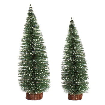 

2 Pcs Mini Christmas Tree a Small Pine Tree Placed in the Desktop Christmas Decoration for Home Xmas (20Cm & 15Cm)