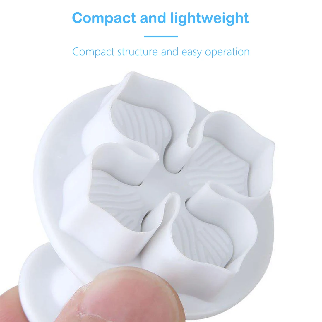 Christmas Cake Biscuit Decoration Tool 3pcs Plastic Hydrangea Plunger Cutter Fondant Sugarcraft Craft Mold Flower Blossom 3