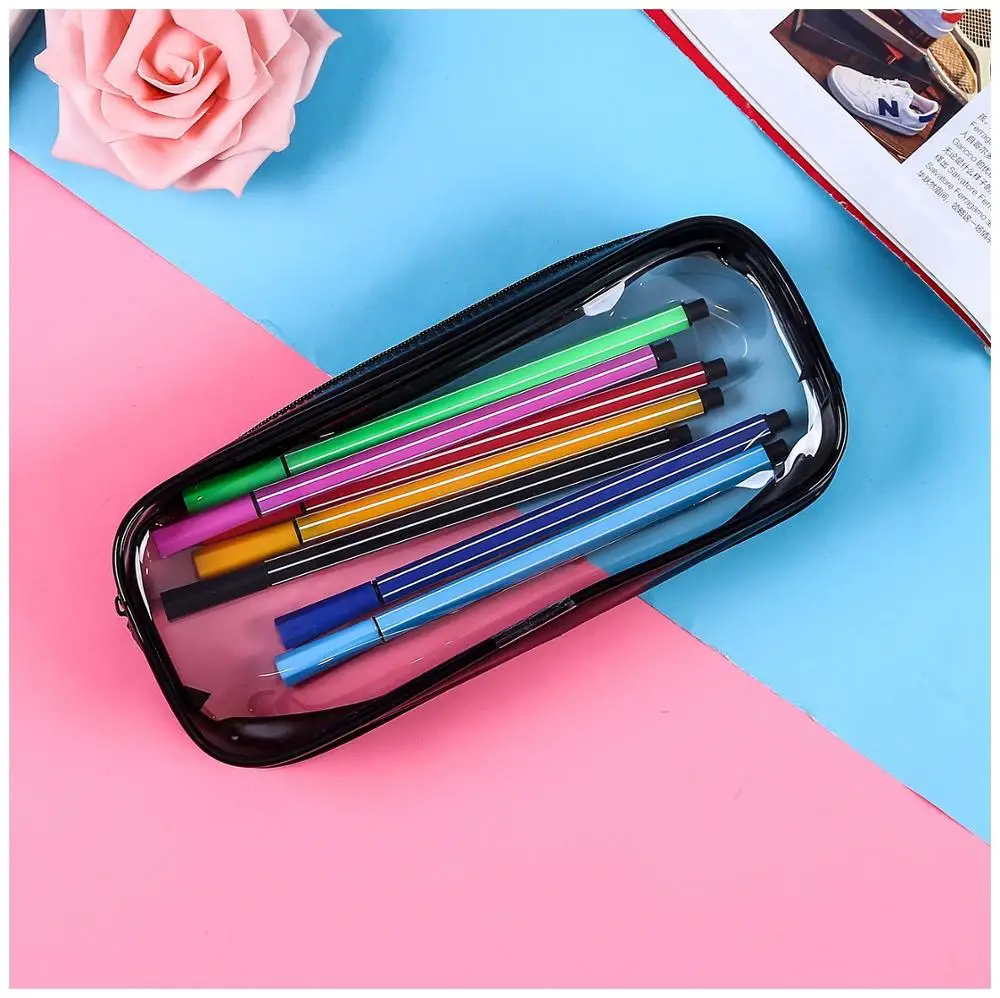 Transparent PVC Plastic Custom Printed Pencil Box Blank School Clear  Waterproof Pencil Case Pouch Plastic Pencil Box - China Office Supply, Pencil  Bag