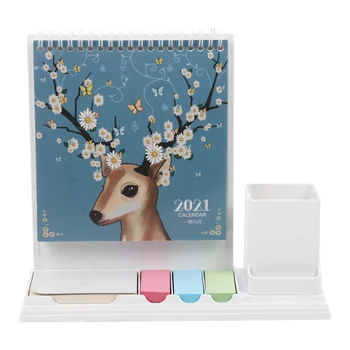 

1 Set of 2021 Desk Calendar Useful Exquisite Durable Schedule Planner for Office Home
