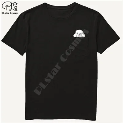 German Shepherd In Pocket T Shirt Dog Lovers Black Cotton Men Made in USA Cartoon t shirt men Unisex New Fashion tshirt style-13 Lavender