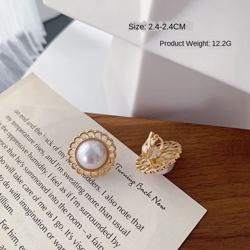 Korean Style Small Elegant Simulated Pearl Round Ear Clips No Hole Simple Geometric Baroque Pearls Clip on Earrings No Piercing 