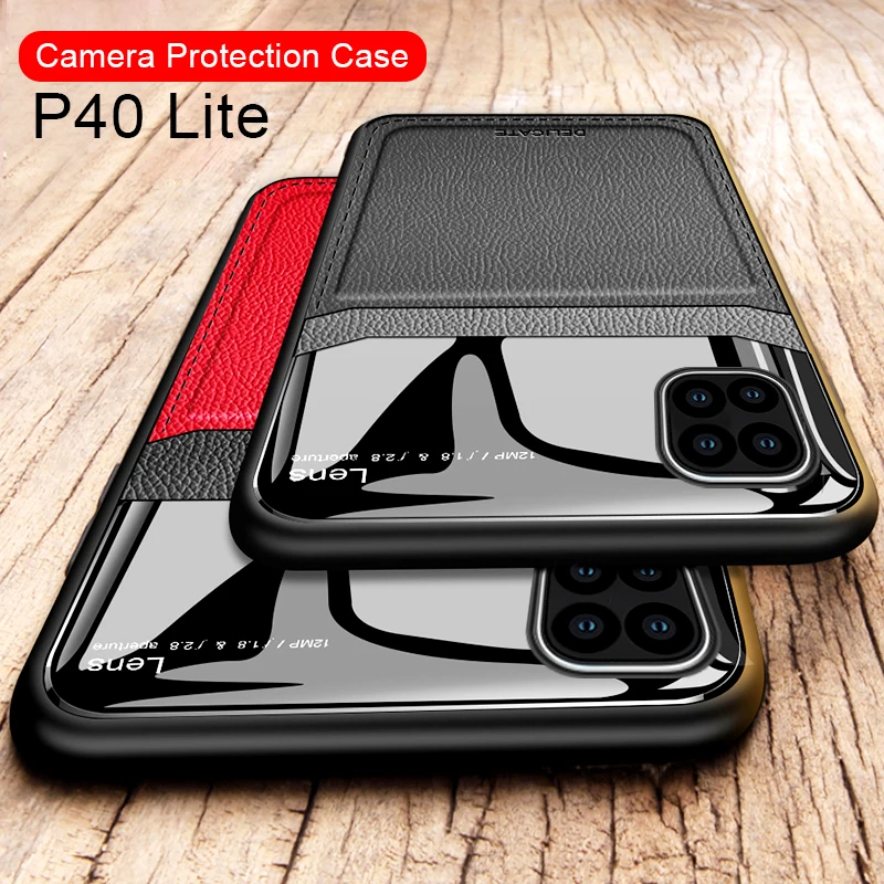 Зеркальный чехол p40lite для Huawei p40 lite стеклянные Чехлы объектива камеры huwei p 40 light