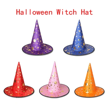 

Witch Hats Wizard Hat Party Hats For Masquerade Ribbon Caps Halloween Party Fancy Dress Decor Cosplay Costume Accessories