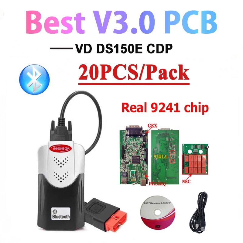 DHL 20 шт./лот с чехлом для delphis vd ds150e cdp 2018.R0 2017.r3 keygen obd2 диагностические инструменты