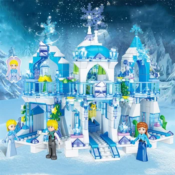 

Frozensingy 2 Princess Snow Queen Ice CastleModel Compatible Lepineds City Friends Brick Toys For Child Birthday holiday gift