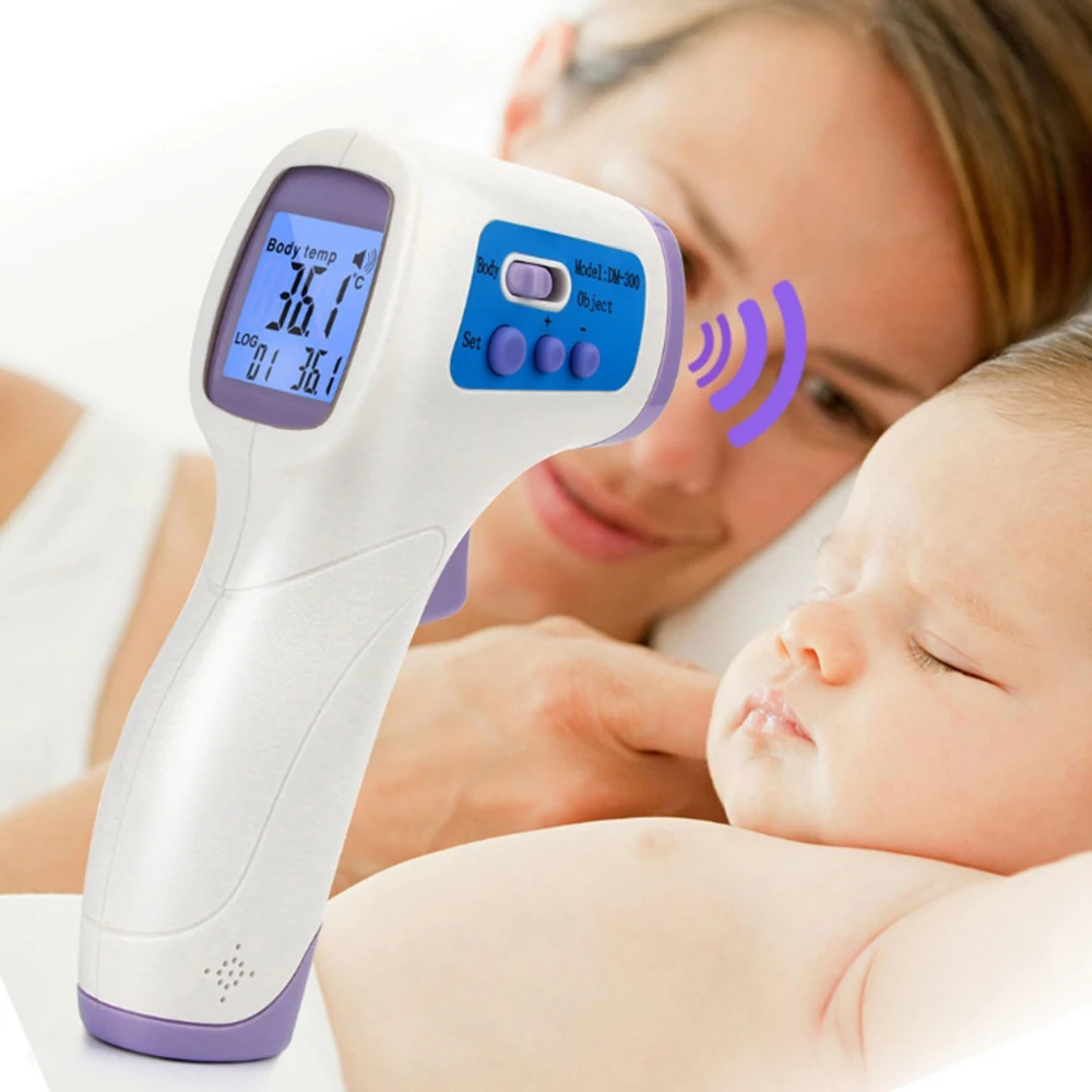 

CYSINCOS LCD Backlight Baby Forehead Thermometer Digital Adult Body Temperature Kid Forehead Infrared Fever Thermometer BabyCare