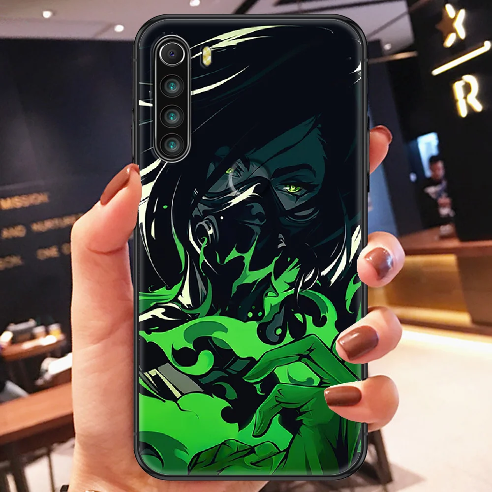 Valorant Chơi Game Điện Thoại Ốp Lưng Cho Xiaomi Redmi Note 7 7A 8 8T 9 9A 9S K30 Pro nhựa Tpu Đen Coque Xu Hướng Lưng 3D Funda Sang Trọng xiaomi leather case custom Cases For Xiaomi