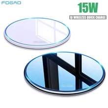 15W Qi Schnell Ladung Drahtlose Ladegerät Typ C QC 3,0 Handy Ladestation Für iPhone 11 Pro XS XR X 8 Samsung S9 S10 S20