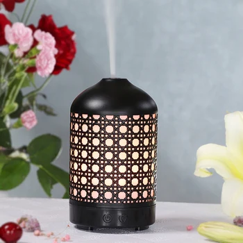 

Metal Essential Oil Diffuser 100Ml Aroma Diffuser Ultrasonic Aromatherapy Humidifier Cool Mist Maker for Home Office