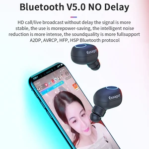 Image 3 - Essager t1 tws bluetooth 5.0 mini verdadeiro fones de ouvido sem fio com microfone esporte sem fio handsfree fone para o telefone