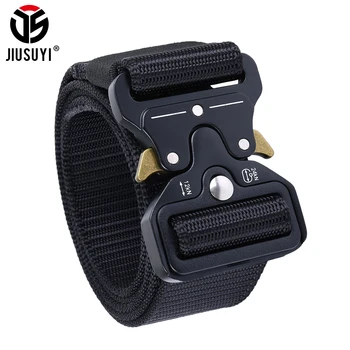 

Men Tactical Nylon Belt Army Military Combat Airsoft Paintball SWAT Waist Knock Off Waistband Metal Buckle Mens Quick Release