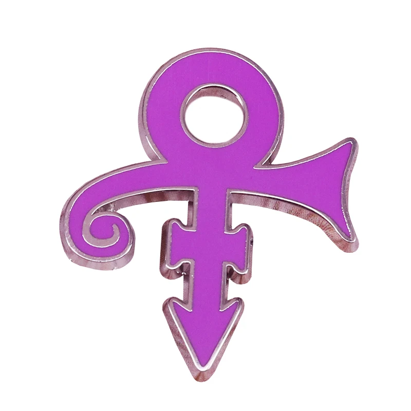 

Prince enamel pin bisexual symbol brooch Purple Rain font fans commemorative badge art musical jewelry shirts jackets accessory