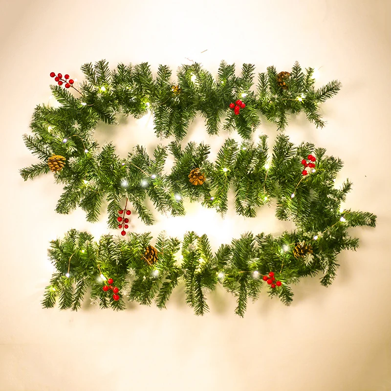 Christmas Luminous Door Rattan Home Furnishing Handrail Window Decorations Light