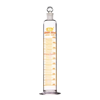 

2000ml Glass Measuring Cylinder Ground Joint 2 Litre W/Glass Stopper