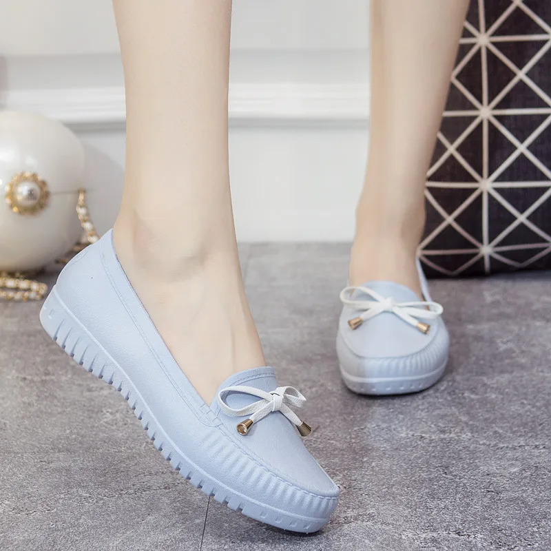 

Flat Platform Bowknot Women Autumn Moccasins Slip On Tassels Genuine Leather Casual Loafers Comfortable Shoes Female gyu7