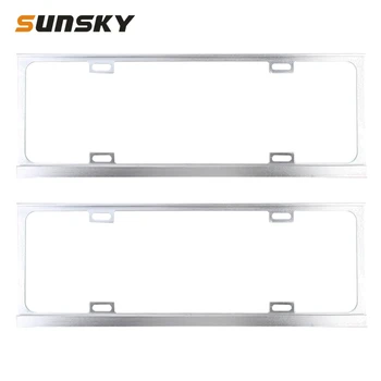 

Car Styling Car License Plate Frame Car Styling Universal Magnesium Alloy License Plate Holder Car Accessories 2 PCS