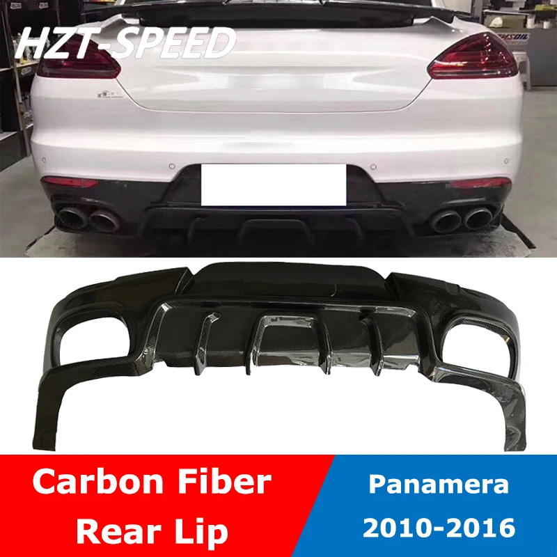 Диффузор заднего бампера из углеродного волокна для Porsche Panamera, модифицированный турбо автомобильный комплект кузова 2010