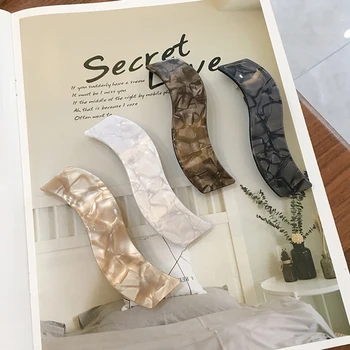 Günstige Mode Acetat Welle Haarspange Geometrische Haar Clips Für Frauen Mädchen Süße Haarnadeln Barrettes Haar Zubehör Frühling Hairgrip
