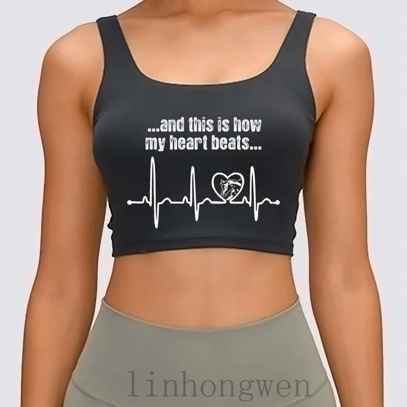 И в этом заключается том как My Heart Beat чистокровная лошадь Для женщин майка тонкий
