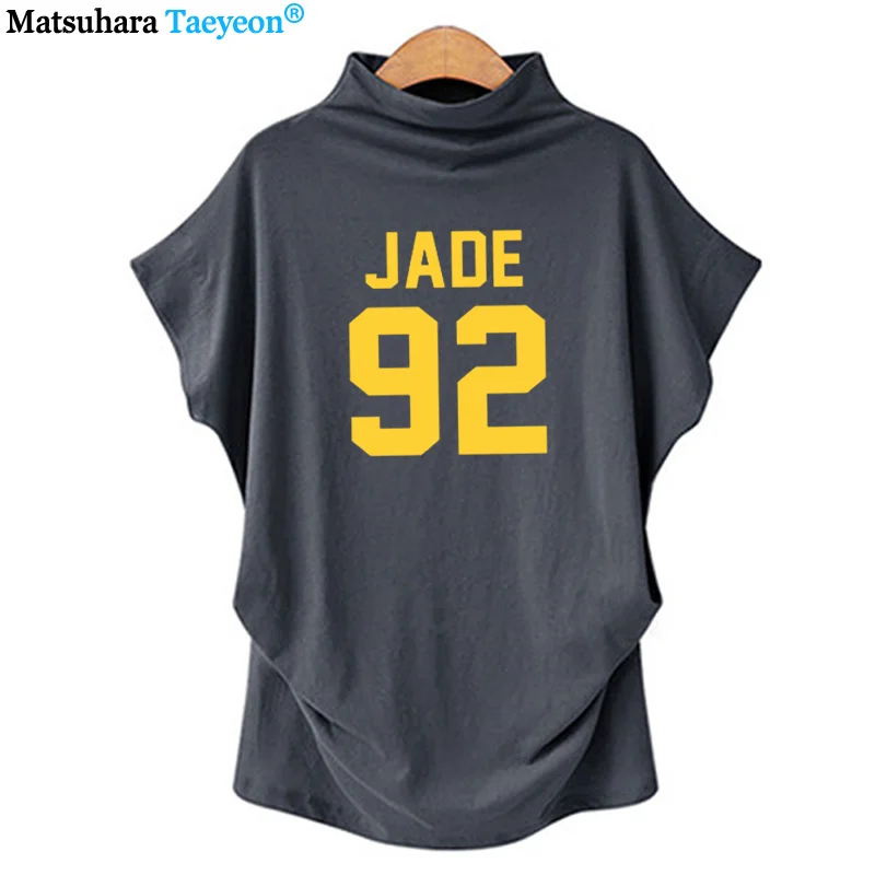 Маленькая микс рубашка Jade Thirlwall рубашка Jade 92 сзади с буквенным принтом модная Женская водолазка женские футболки хлопок Повседневная забавная футболка
