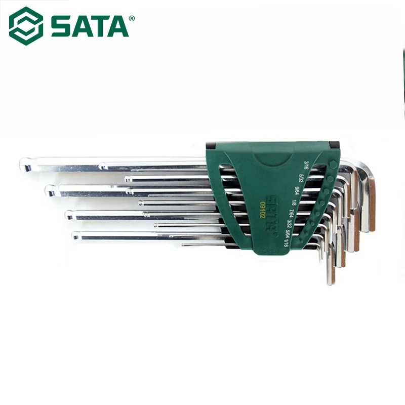 

SATA 12pcs Imperial Hex Wrench Set Hex Wrench Inside Hexagonal 6 Angle Wrench Tool Set 09102