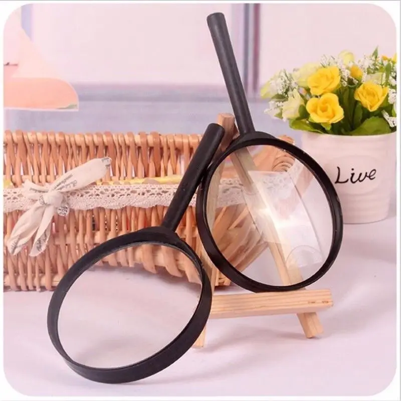 1PCS 5X 60mm Jewelry Magnifier Handheld Reading Magnifying Glass Lens