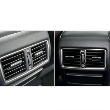 

Car Carbon Fiber Stickers Interior Rear Air Vent Outlet Trim Cover Decoration For Infiniti Q50 Q60 2014-2019 Accessories