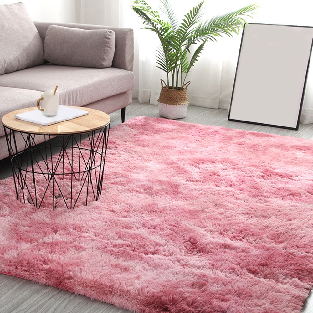 

0.8*1.2m Nordic Style Tie Dyeing Process Gradient Soft Carpet Bedroom Rug Living Room Computer Chair Non-slip Floor Mat for Home