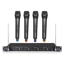STARAUDIO Профессиональный 4 канальный профессиональный ручной Беспроводной микрофон Системы 4CH микрофон для сцены церкви KTV клуб дома вечерние SMV-4000A