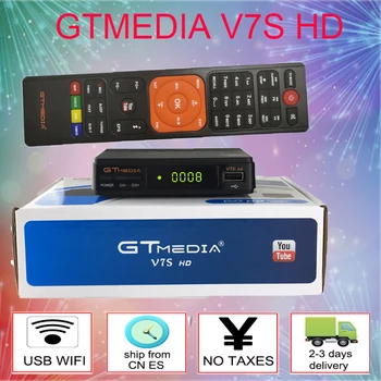 

Original GTMEDIA V7S HD Satellite Receiver Full HD 1080P DVB-S2 HD Support FREE CCcam 6 line tv box freesat V7S HD Receptor