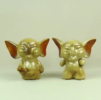 

PORCELAIN ELEPHANT LOVERS FIGURINE CARTOON CHARACTER MINIATURE DECOR CRAFT FOR VALENTINE'S DAY PRESENT AND GRADUATION SOUVENIR