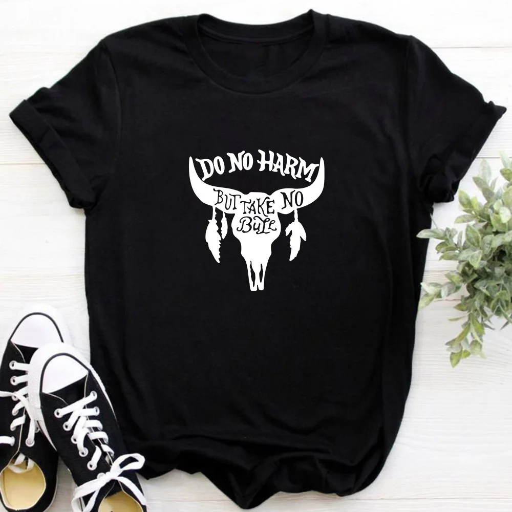 

2QIMU Womens 100% Cotton Shirts 2019 Casual Graphic Tee Shirt O-Neck Short Sleeve Tops Female Streetwear in Summer